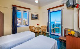 Lucia Hotel, Chania town, double-room-sea-view-1a