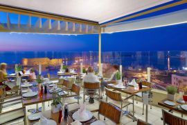 Lato Boutique Hotel, Heraklion Town, Roof garden restaurant with panoramic view