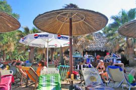 Agia Marina beach bars