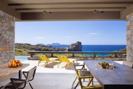 Villa Ocean, Agios Pavlos, outdoor dining area view