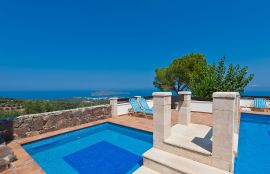 Villa Georgokastelo, Stalos, pool-view-2new