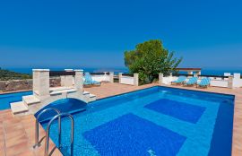 Villa Georgokastelo, Σταλός, pool-view-3new