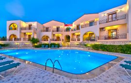 Pegasos Maisonettes, Almyrida, pool-at-night-11