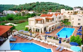 Theos Village Apartments, Chrissi Akti, Aerial view of the hotel