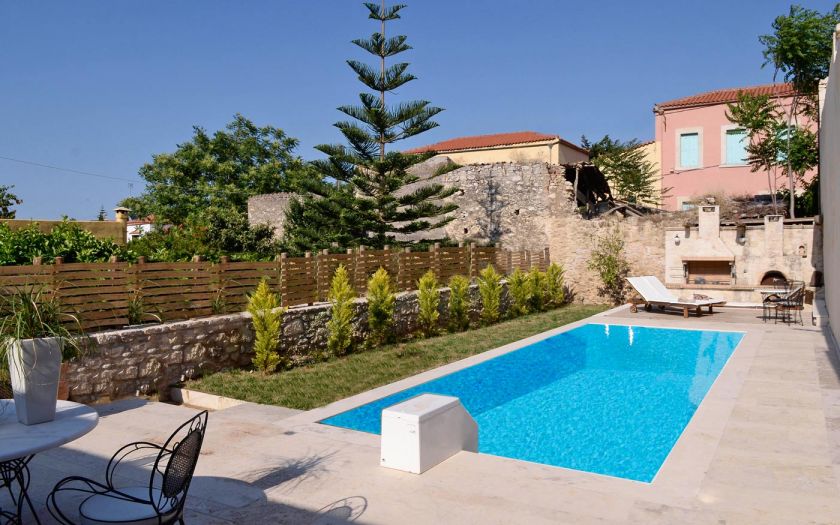 Classy Villa, Archanes, Pool area
