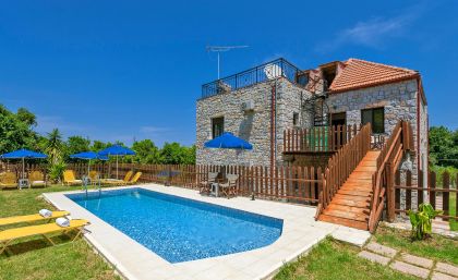 Charming Villa, Platanias, pool-area-IIa