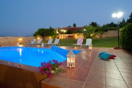 Villa Aretousa 1, Агиа Марина, Pool night view 1