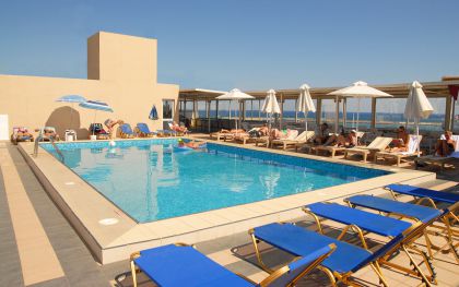 Achillion Palace, Rethymno town, swimming-pool-terrace