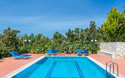 Villa Minas, Galatas, Pool area