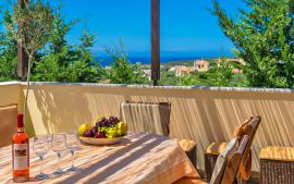 Lemonia Villa, Asteri, Balcony with sea view