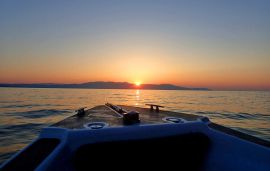 Sea Star Cruises, Città della Canea, Sunset from the boat