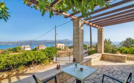 Villas Manos, Megala Horafia, Balcony with sea view in Villa I