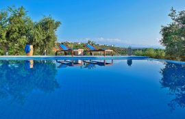 Serenity Villas, Tersanas, Pool area in 5-bedroom Villa