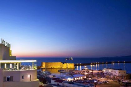 Lato Boutique Hotel, Heraklion Town, Roof garden restaurant with panoramic view big
