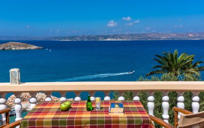 Dina Apartments, Almirida, Furnished sea view balcony