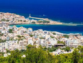 Chania town aerial