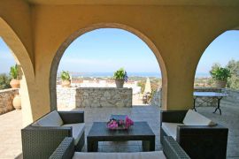 Villa Athina, Stalos, Villa Athina Courtyard 2