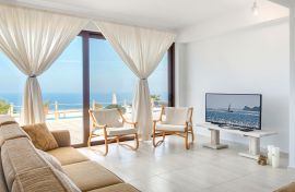 Villas Milos, Agia Pelagia, open plan living room 2