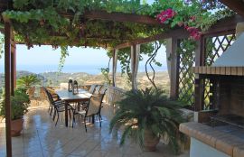 Villa Athina, Stalos, exterior dining aera 1