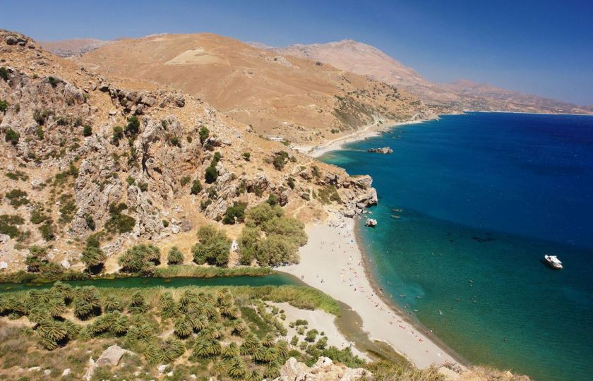 Excursions from Rethymno, Ρέθυμνο town, Preveli Palm beach