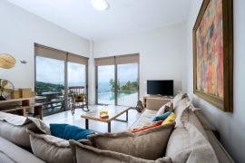 Villa Levande, Sfinari, living room with view 1