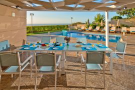 Uphill Villa, Agia Marina, exterior dining area 1