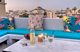 Plaka Residence, Плака, rooftop evening view