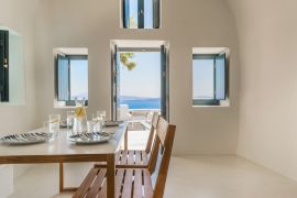 Pina Caldera Residence, Oia, dining area