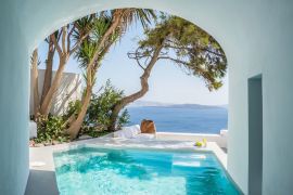 Pina Caldera Residence, Oia, pool area 1