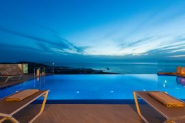 Villa Daphne, Falassarna, pool night view 4