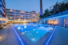 Bio Suites Hotel, Rethymno town, swimming pool night 1