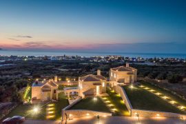 Villa Rosemary, Hersonissos, aerial view sunset