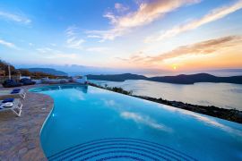 Orea Villa, Elounda, swimming pool sunrise 1