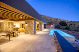 Villa Ocean, Άγιος Παύλος, pool area night view 2