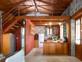 Wooden Dream Villa, Tersanas, open plan kitchen 1a