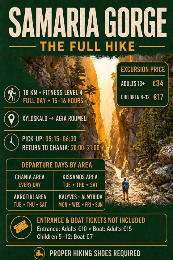 Excursions from Chania, Chania town, samaria gorge 1